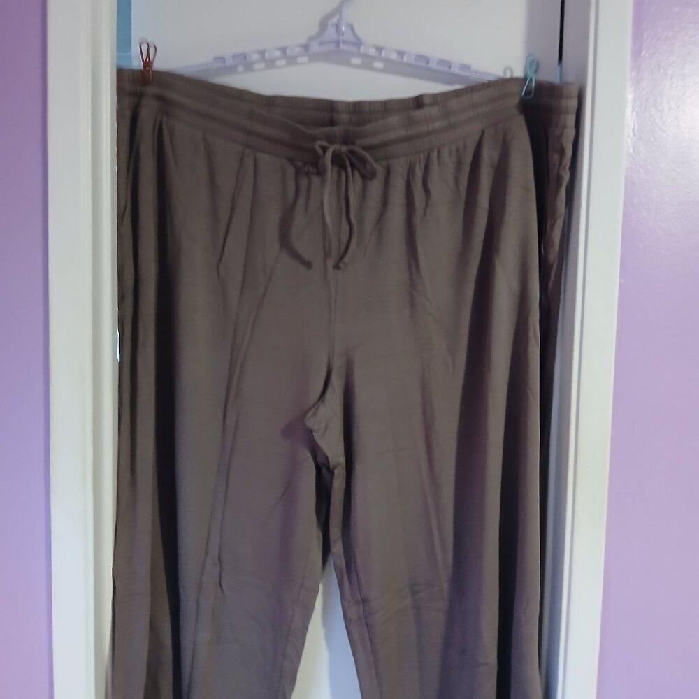 AnyBody Women's Lounge Brushed French Terry Knit Straight Leg Pant SZ 5X…